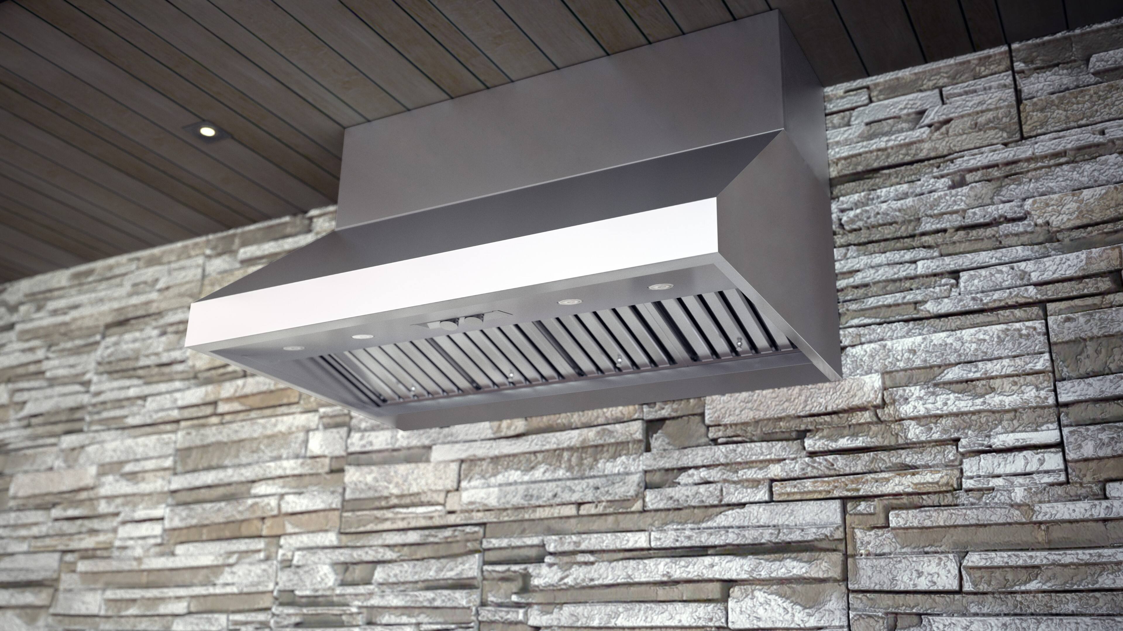 Zephyr - Essentials Power Cypress Pro-Style 42" Externally Vented Range Hood - Stainless steel - Alt_View_Standard_12
