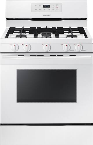 Samsung - 5.8 Cu. Ft. Freestanding Gas Range - White - Front_Standard