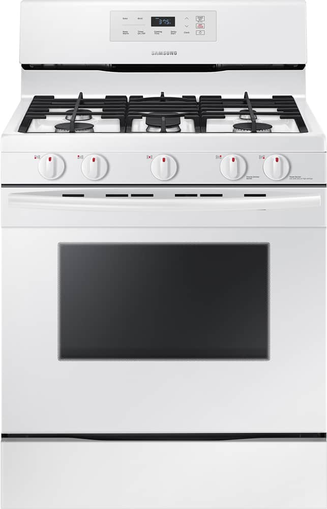 Samsung - 5.8 Cu. Ft. Freestanding Gas Range - White - Front_Zoom