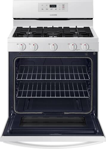 Samsung - 5.8 Cu. Ft. Freestanding Gas Range - White - Alt_View_Standard_1