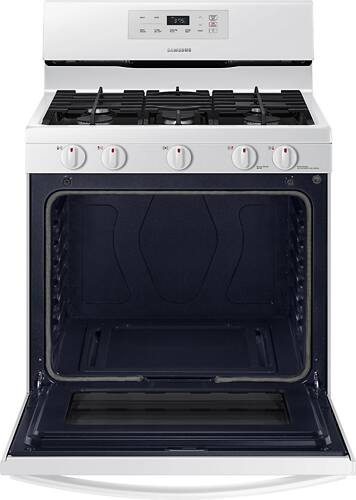 Samsung - 5.8 Cu. Ft. Freestanding Gas Range - White - Alt_View_Standard_2