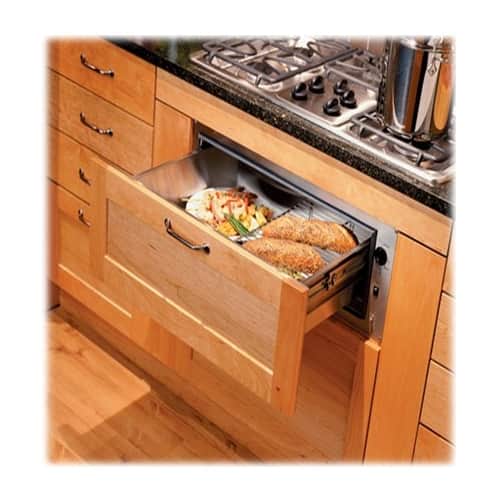 GE - Front Panel for Warming Drawers - Wood - Front_Standard