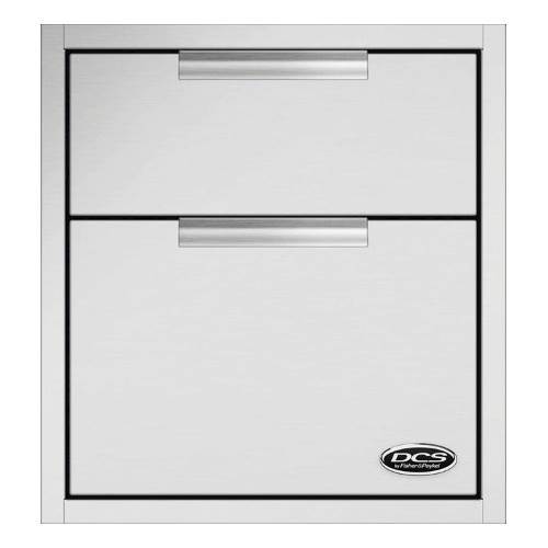 DCS - Tower Double Drawer - Brushed Stainless Steel - Front_Standard