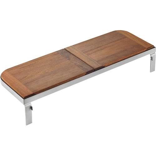 DCS - Back Bar for 30" CAD Grilll Carts - Brazilian Cherry Wood/Brushed Stainless Steel - Front_Standard