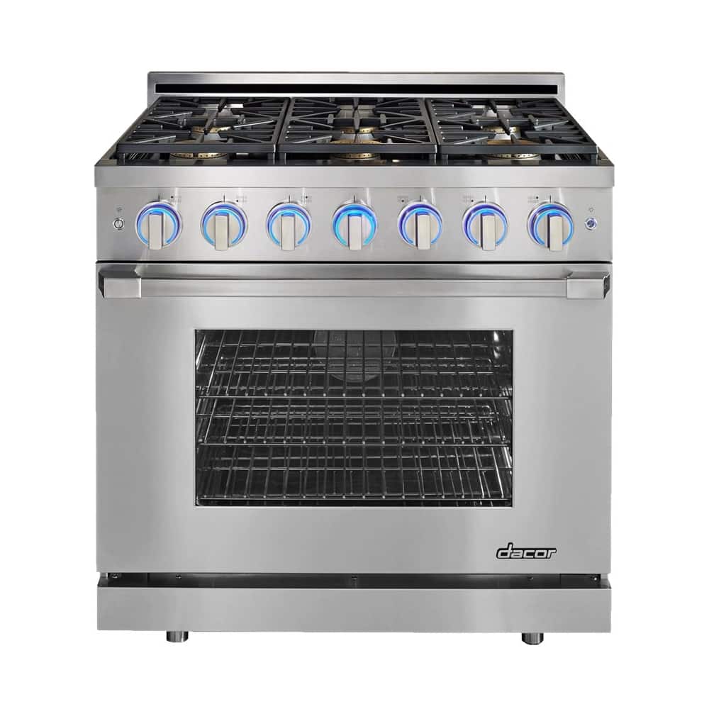 Dacor - 5.2 Cu. Ft. Self-Cleaning Freestanding Gas Convection Range - Stainless steel - Front_Standard
