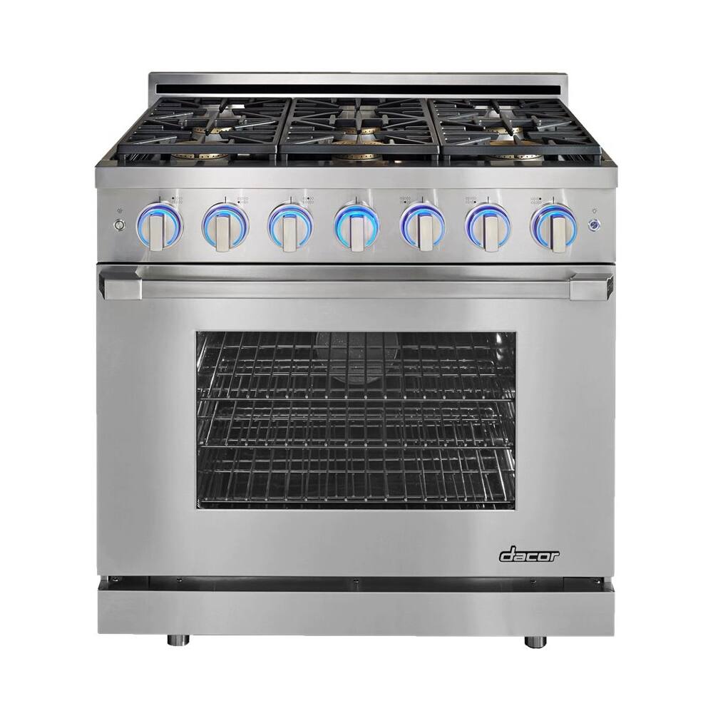 Dacor - 5.2 Cu. Ft. Self-Cleaning Freestanding Gas Convection Range - Stainless steel - Front_Zoom