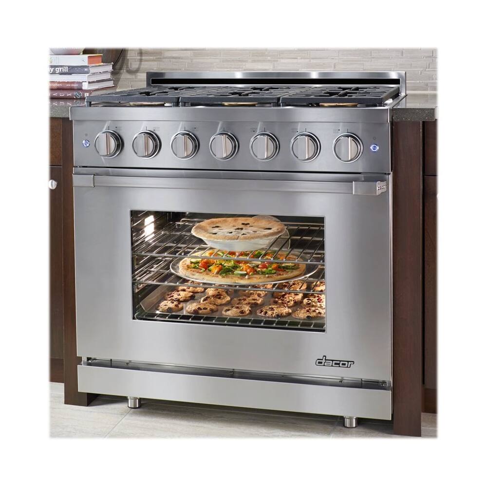 Dacor - 5.2 Cu. Ft. Self-Cleaning Freestanding Gas Convection Range - Stainless steel - Alt_View_Standard_11