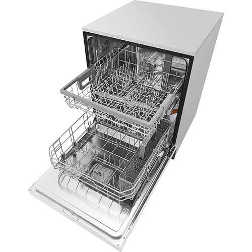 LG - 24" Front Control Built-In Dishwasher with Stainless Steel Tub - White - Alt_View_Standard_14