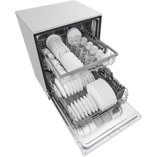LG - 24" Front Control Built-In Dishwasher with Stainless Steel Tub - White - Alt_View_Standard_15