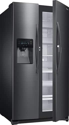 Samsung - 24.7 Cu. Ft. Side-by-Side Refrigerator with Food ShowCase and Thru-the-Door Ice and Water - Fingerprint Resistant Black Stainless Steel - Alt_View_Standard_18