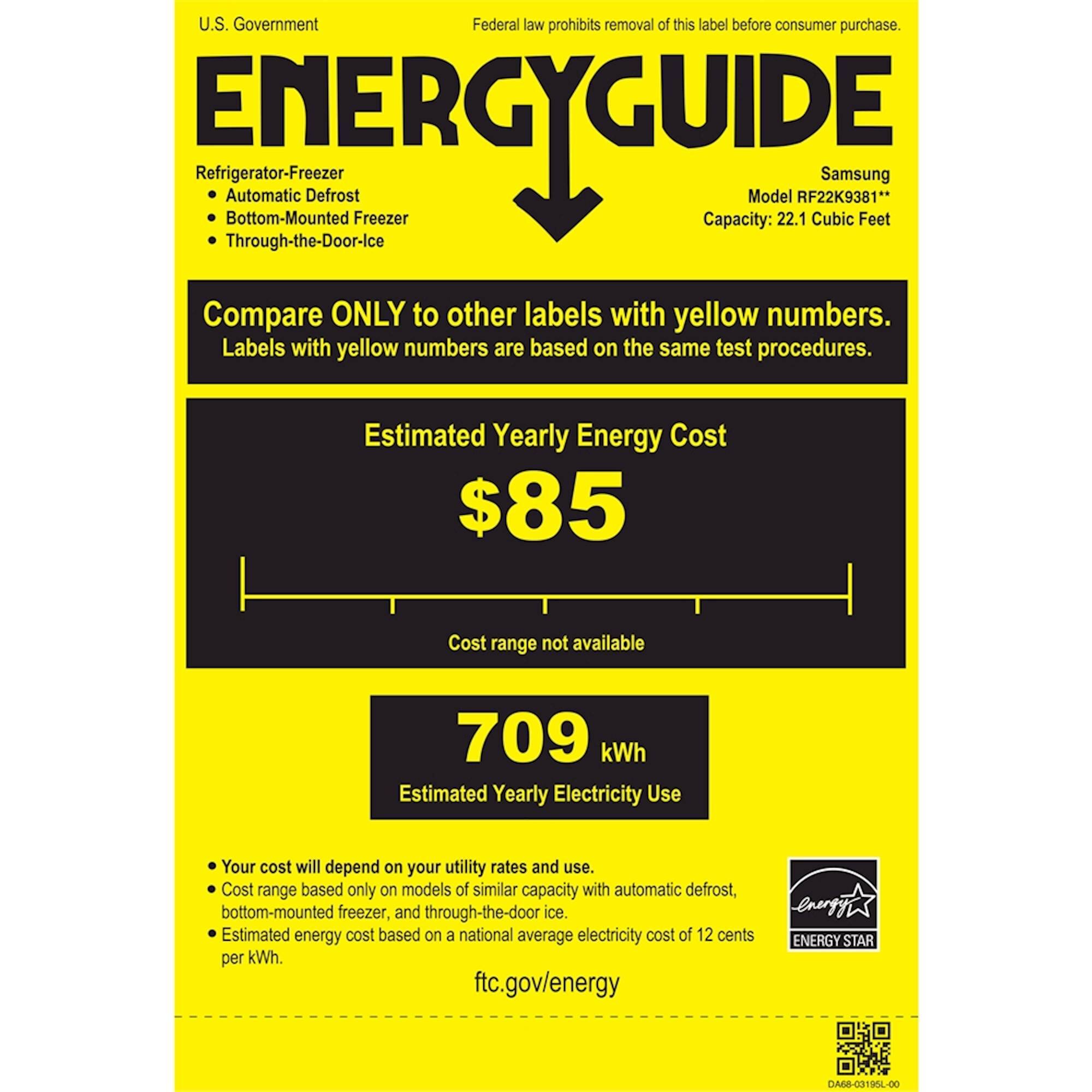 Samsung 22.1 Cu. Ft. 4Door Flex French Door CounterDepth