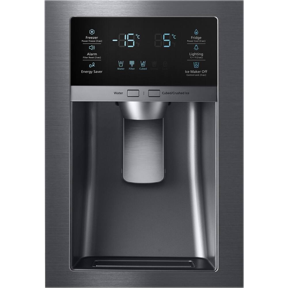 Samsung - 24.73 Cu. Ft. 4-Door Flex French Door Refrigerator - Fingerprint Resistant Black Stainless Steel - Alt_View_Standard_13