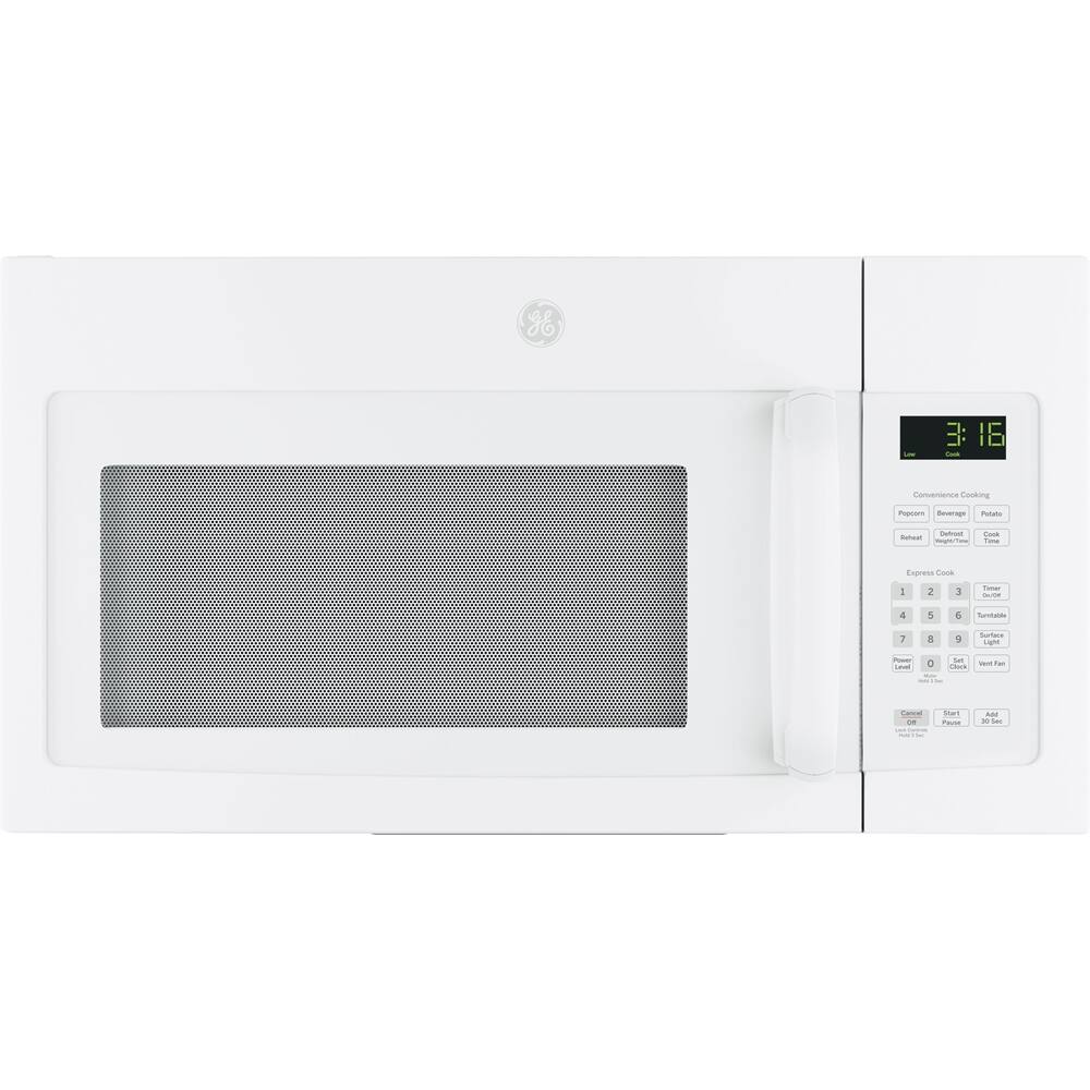 GE - 1.6 Cu. Ft. Over-the-Range Microwave - White - Front_Standard