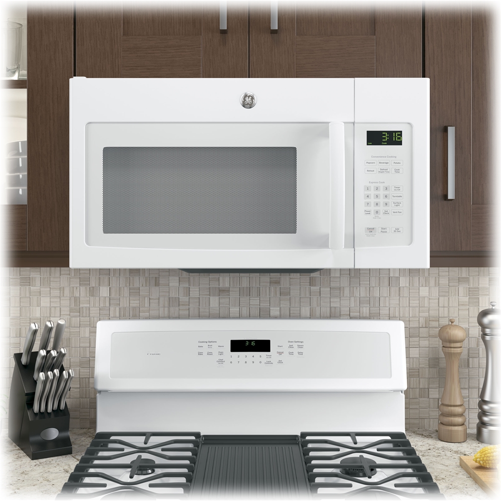 GE 1.6 Cu. Ft. OvertheRange Microwave White at Pacific Sales