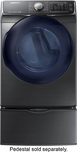 Samsung - 7.5 Cu. Ft. 14-Cycle Gas Dryer with Steam - Fingerprint Resistant Black Stainless Steel - Alt_View_Standard_11