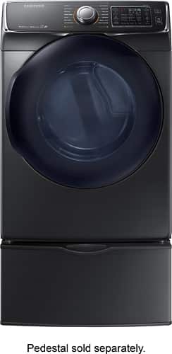 Samsung - 7.5 Cu. Ft. 14-Cycle Gas Dryer with Steam - Fingerprint Resistant Black Stainless Steel - Alt_View_Standard_11