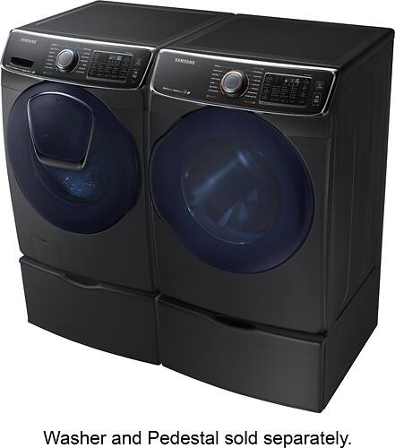 Samsung - 7.5 Cu. Ft. 14-Cycle Gas Dryer with Steam - Fingerprint Resistant Black Stainless Steel - Alt_View_Standard_12