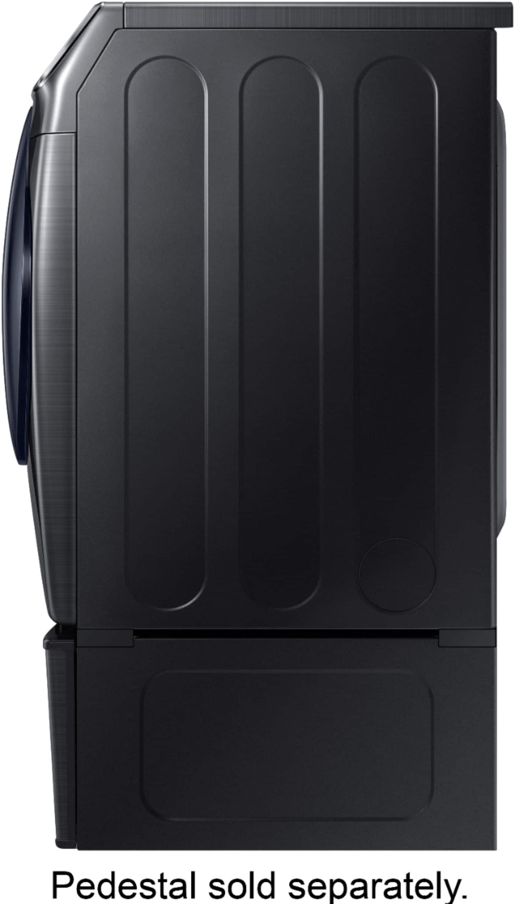 Samsung - 7.5 Cu. Ft. 14-Cycle Gas Dryer with Steam - Fingerprint Resistant Black Stainless Steel - Alt_View_Standard_14