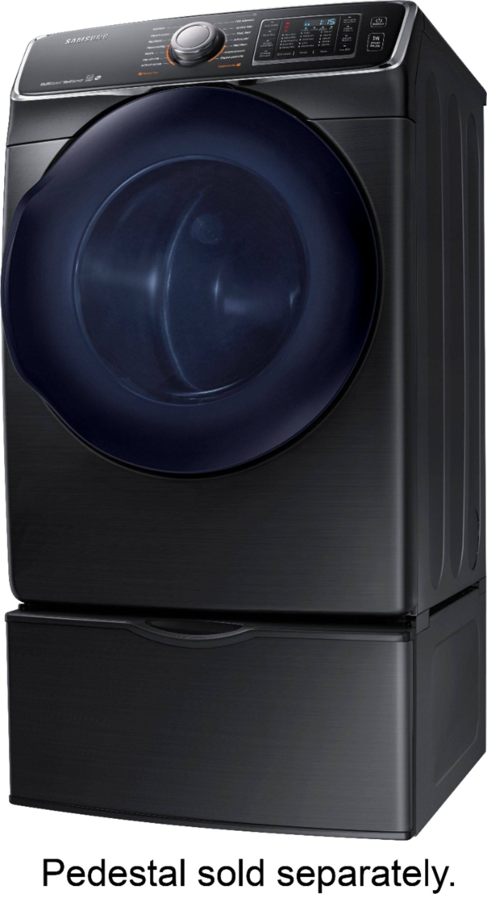 Samsung - 7.5 Cu. Ft. 14-Cycle Gas Dryer with Steam - Fingerprint Resistant Black Stainless Steel - Alt_View_Standard_15