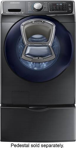 Samsung - 5.0 Cu. Ft. 14-Cycle Addwash High-Efficiency Front-Loading Washer with Steam - Fingerprint Resistant Black Stainless Steel - Alt_View_Standard_12