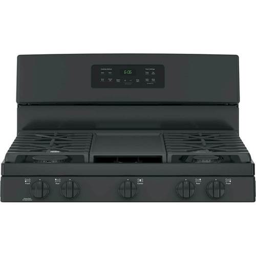 GE - 5.0 Cu. Ft. Freestanding Gas Range - Black - Alt_View_Standard_13