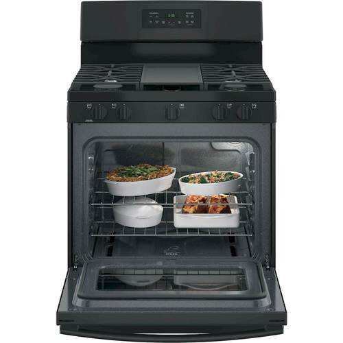 GE - 5.0 Cu. Ft. Freestanding Gas Range - Black - Alt_View_Standard_17