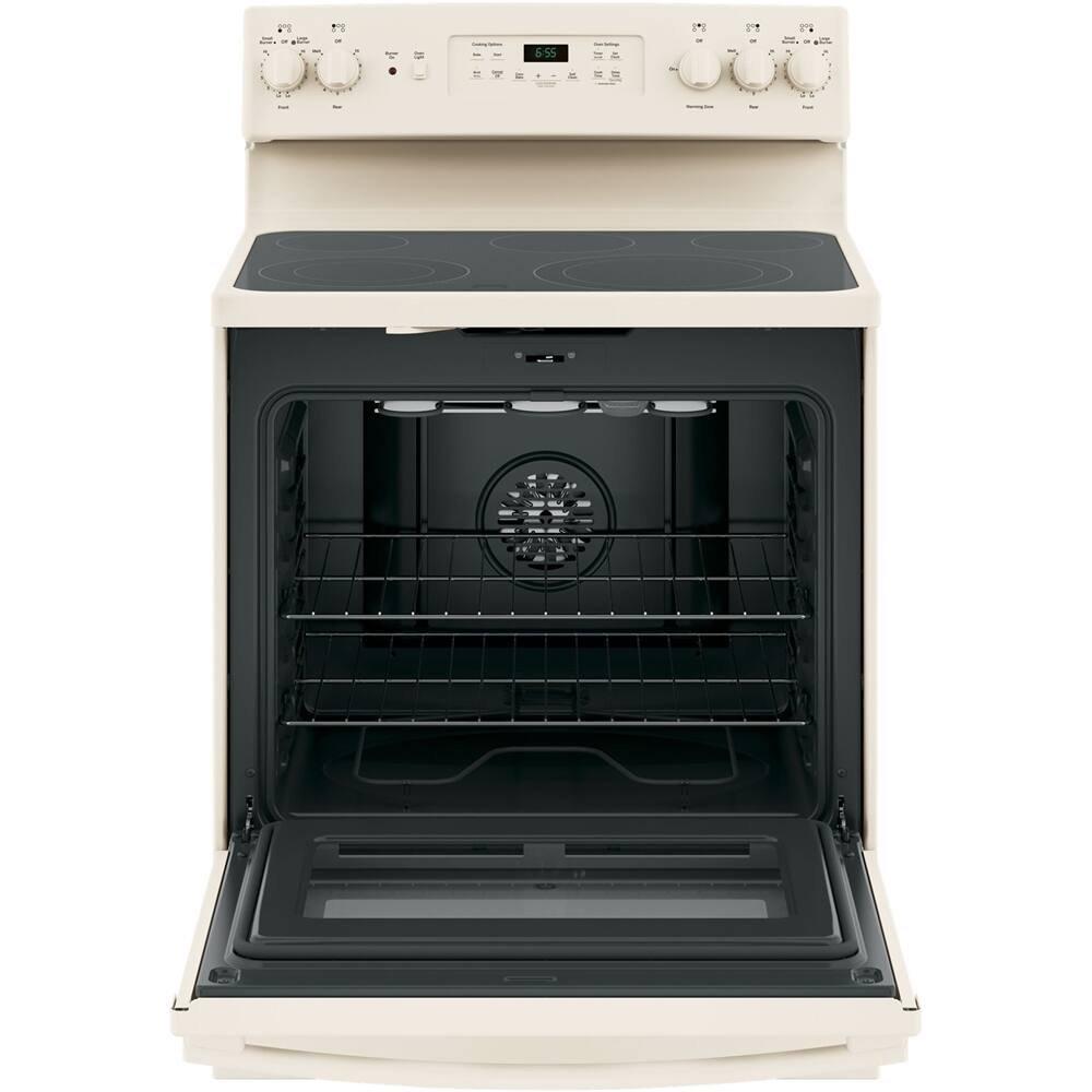 GE 5.3 Cu. Ft. Freestanding Electric Convection Range Bisque at