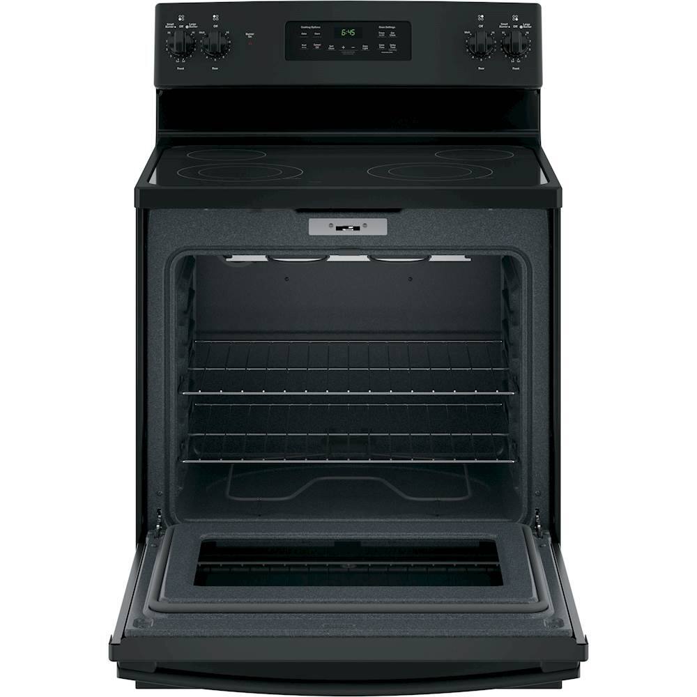 GE - 5.3 Cu. Ft. Self-Cleaning Freestanding Electric Range - Black - Alt_View_Standard_1