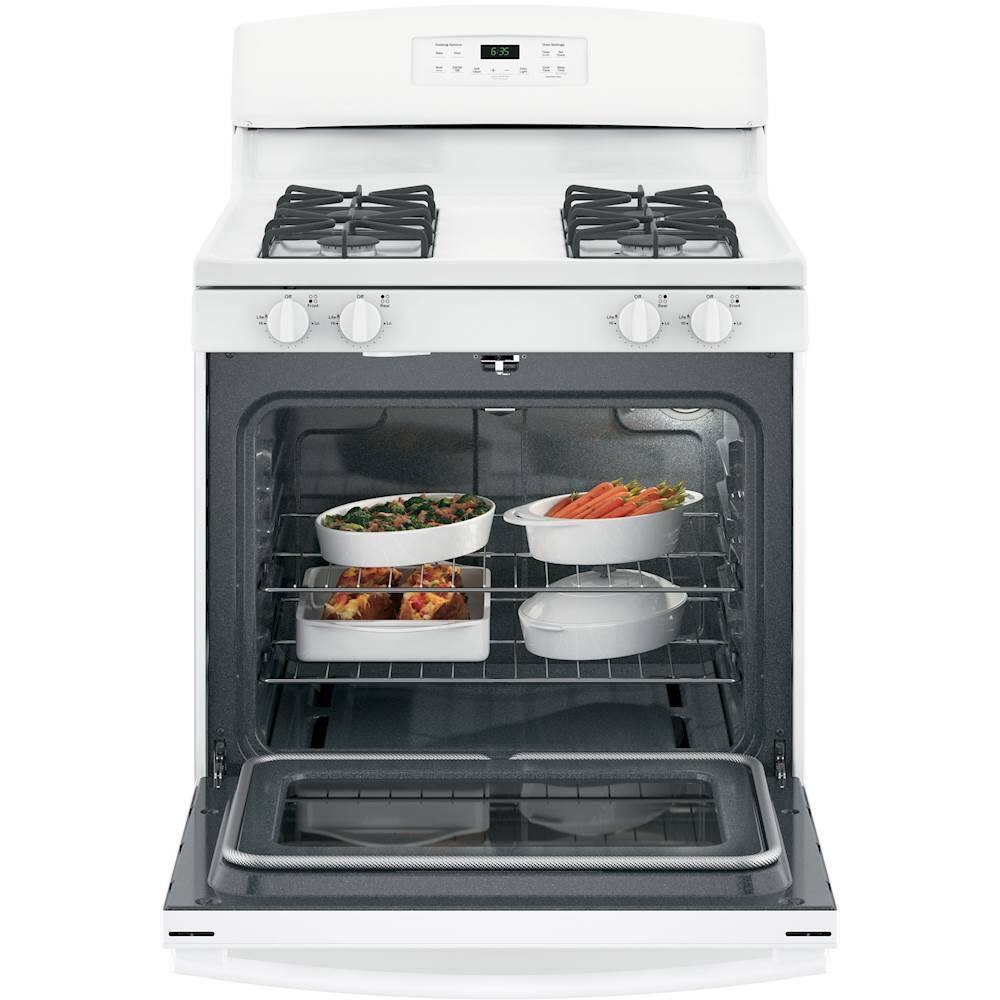 GE - 5.0 Cu. Ft. Self-Cleaning Freestanding Gas Range - White - Alt_View_Standard_15