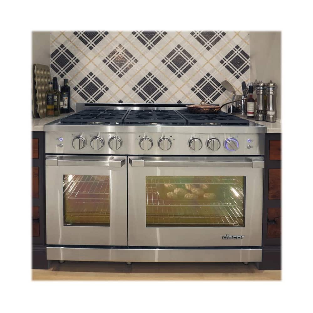 Dacor - 8.0 Cu. Ft. Self-Cleaning Freestanding Double Oven Gas Convection Range - Stainless steel - Alt_View_Standard_11