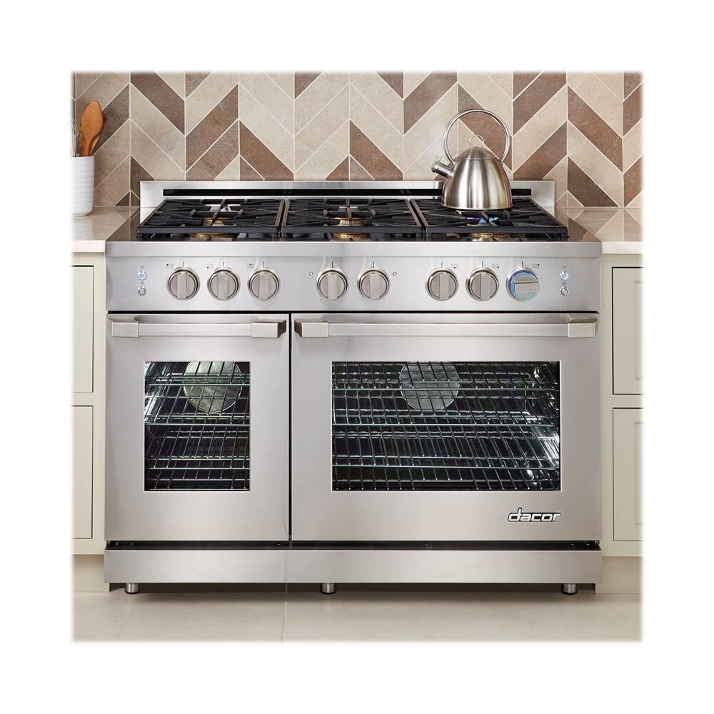 Dacor - 8.0 Cu. Ft. Self-Cleaning Freestanding Double Oven Gas Convection Range - Stainless steel - Alt_View_Standard_12