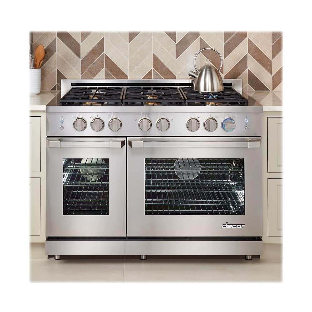 Dacor - 8.0 Cu. Ft. Self-Cleaning Freestanding Double Oven Gas Convection Range - Stainless steel - Alt_View_Standard_12