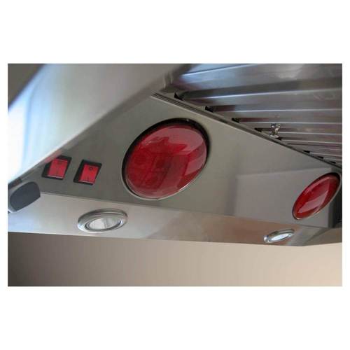 DCS - Infrared warming lamp kit for 30" Range Hoods - Stainless steel - Front_Standard