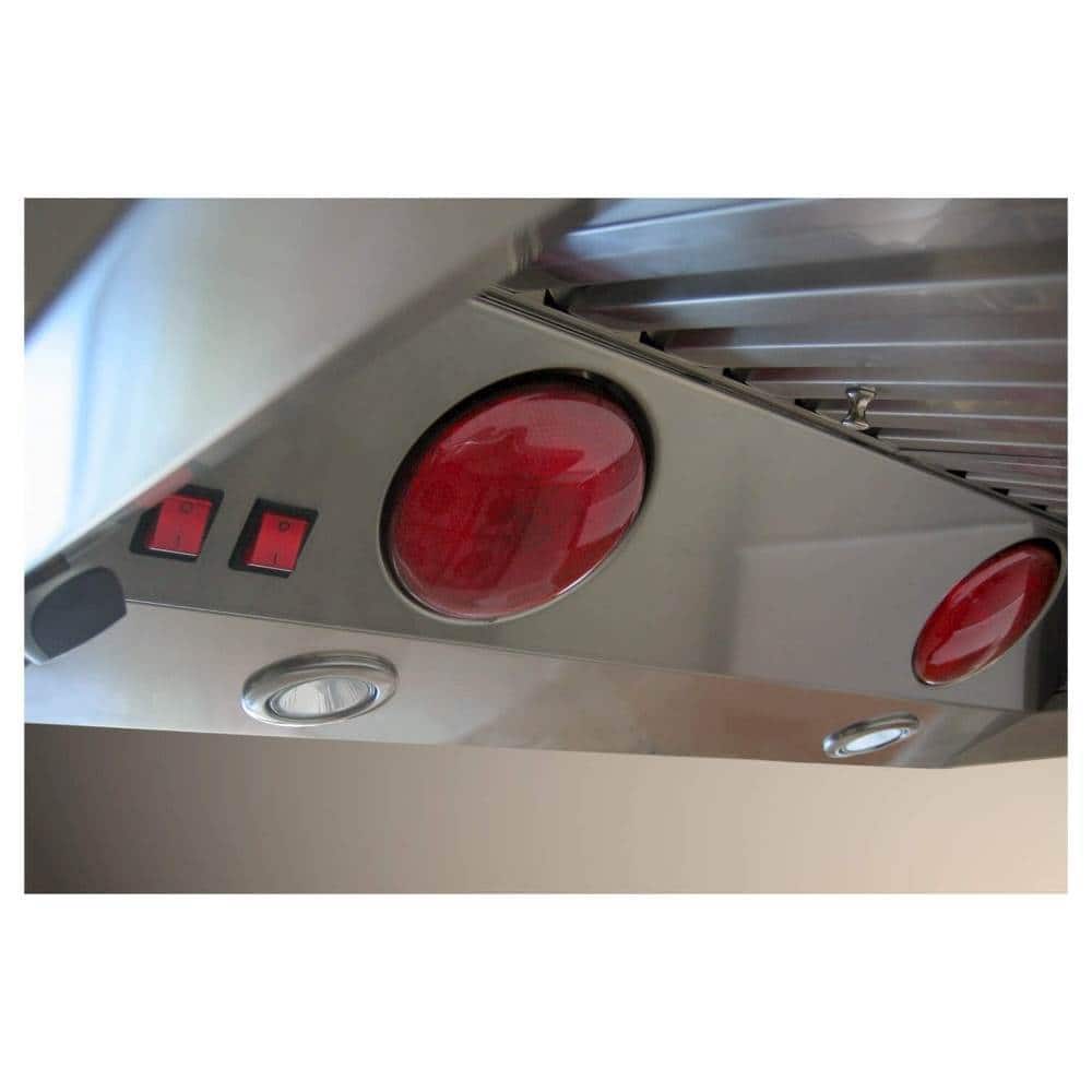 DCS - Infrared warming lamp kit for 30" Range Hoods - Stainless steel - Front_Zoom