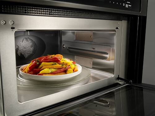 KitchenAid - 30" Single Electric Convection Wall Oven with Built-In Microwave - Black stainless steel - Alt_View_Standard_14