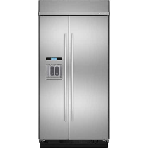 Jenn-Air - 25 Cu. Ft. Side-by-Side Built-In Refrigerator - Stainless steel - Front_Standard