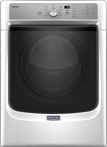 Maytag - 7.4 Cu. Ft. 9-Cycle Electric Dryer with Steam - White