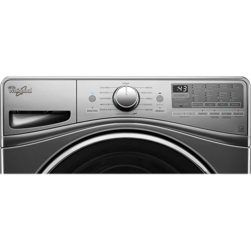 Whirlpool - 4.5 cu. ft. 12-Cycle High-Efficiency Front Load Washer with Steam - Diamond Steel - Alt_View_Standard_11