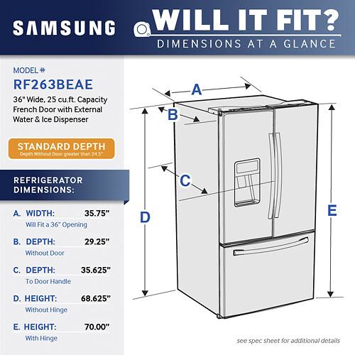 Samsung - 24.6 Cu. Ft. French Door Refrigerator with Thru-the-Door Ice and Water - Stainless steel - Alt_View_Standard_20