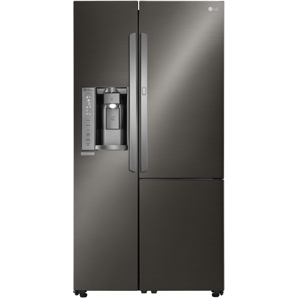 LG - 26.1 Cu. Ft. Side-by-Side Refrigerator - PrintProof 