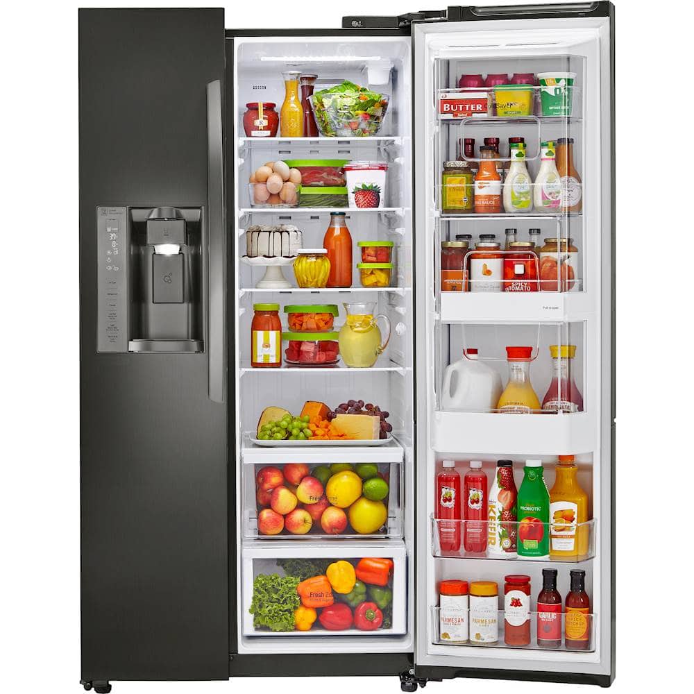 LG 26.1 Cu. Ft. SidebySide Refrigerator PrintProof Black