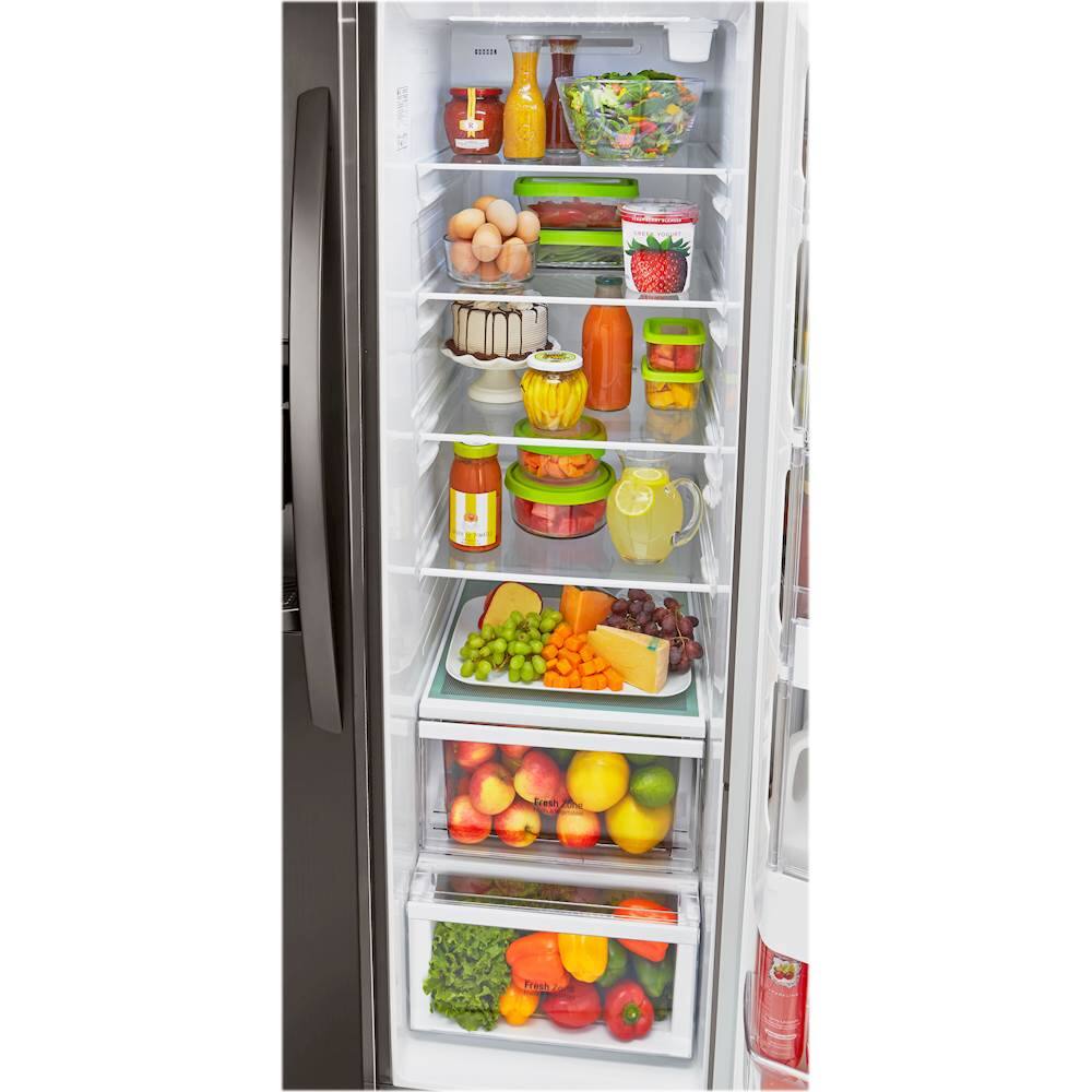 LG 26.1 Cu. Ft. SidebySide Refrigerator PrintProof Black