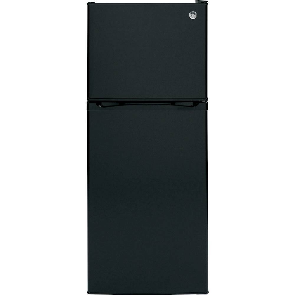 GE - 11.6 Cu. Ft. Top-Freezer Refrigerator - Black - Front_Standard