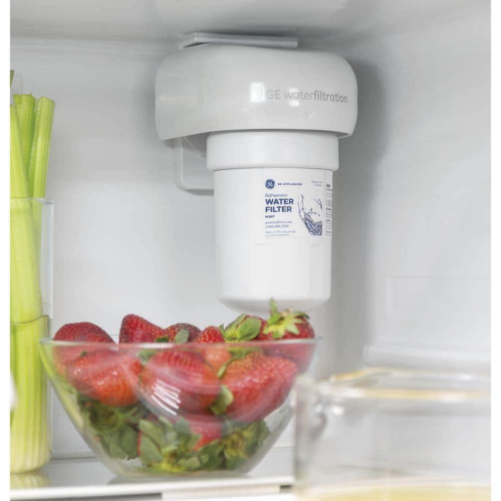 GE - 24.9 Cu. Ft. Bottom-Freezer Refrigerator - Stainless steel - Alt_View_Standard_14