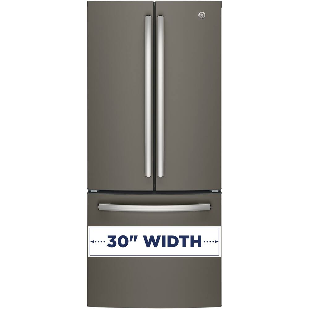 GE - 20.8 Cu. Ft. French Door Refrigerator - Slate - Front_Standard