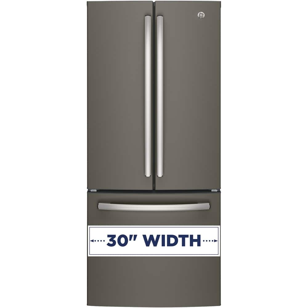 GE - 20.8 Cu. Ft. French Door Refrigerator - Slate - Front_Zoom