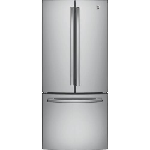GE - 20.8 Cu. Ft. French Door Refrigerator - Stainless steel - Front_Standard