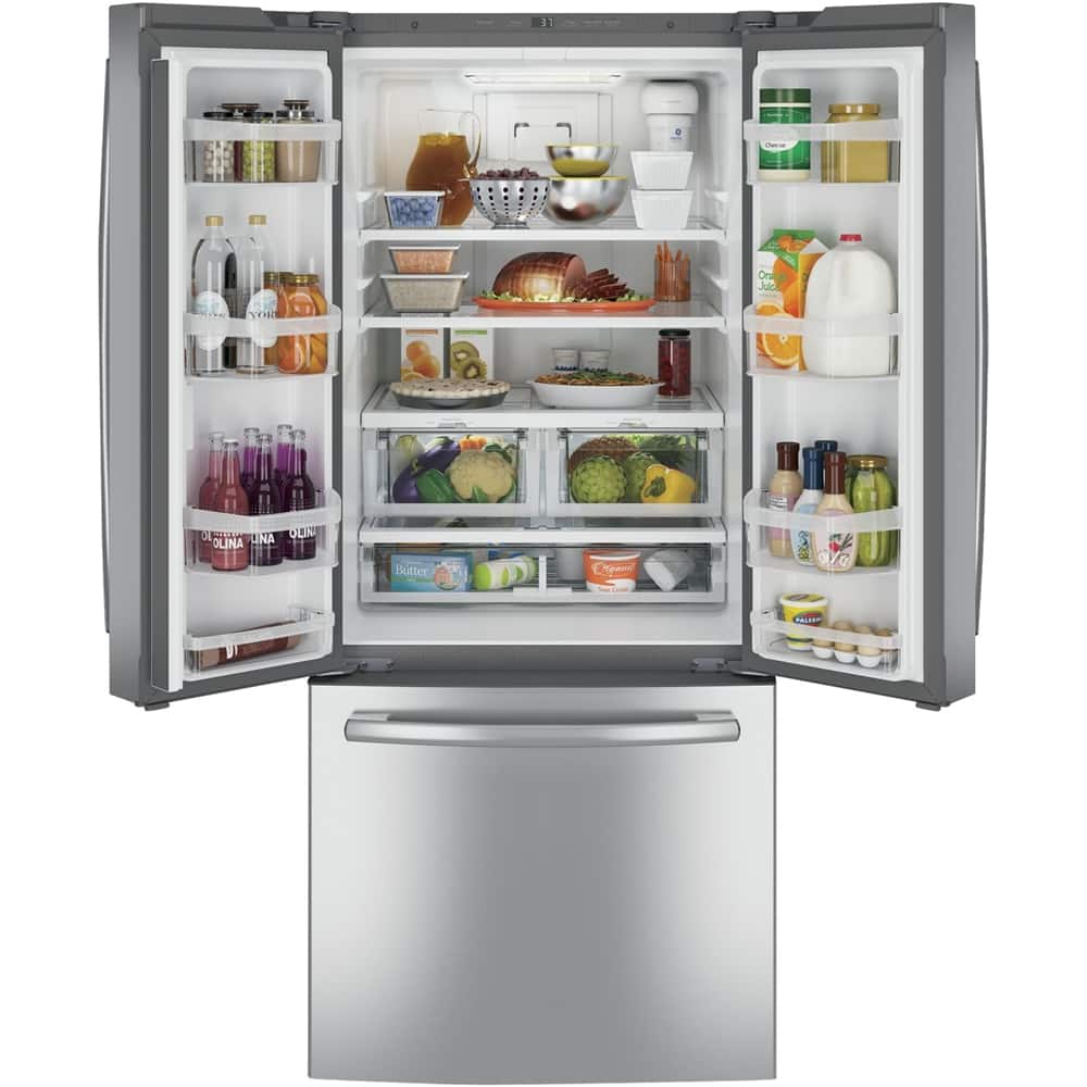 GE - 20.8 Cu. Ft. French Door Refrigerator - Stainless steel - Alt_View_Standard_11