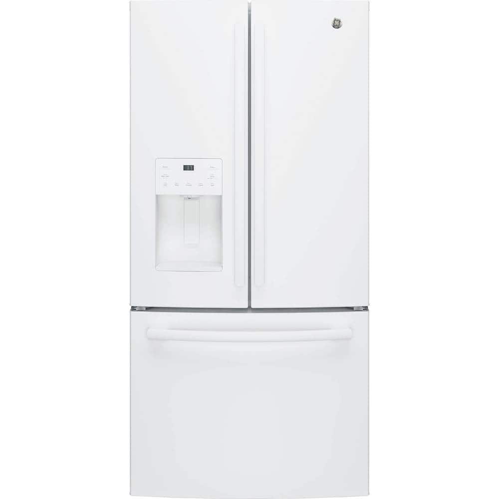GE 23.8 Cu. Ft. French Door Refrigerator High Gloss White at