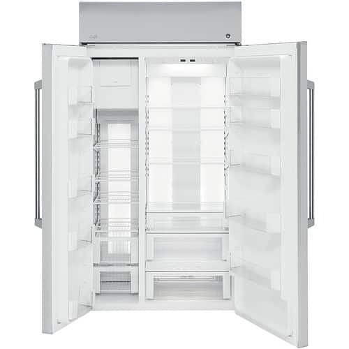 GE - Café Series 25.2 Cu. Ft. Side-by-Side Built-In Refrigerator - Stainless steel - Alt_View_Standard_11